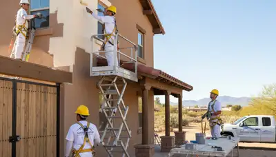 El Paso, TX painting contractors applying professional interior and exterior paint services