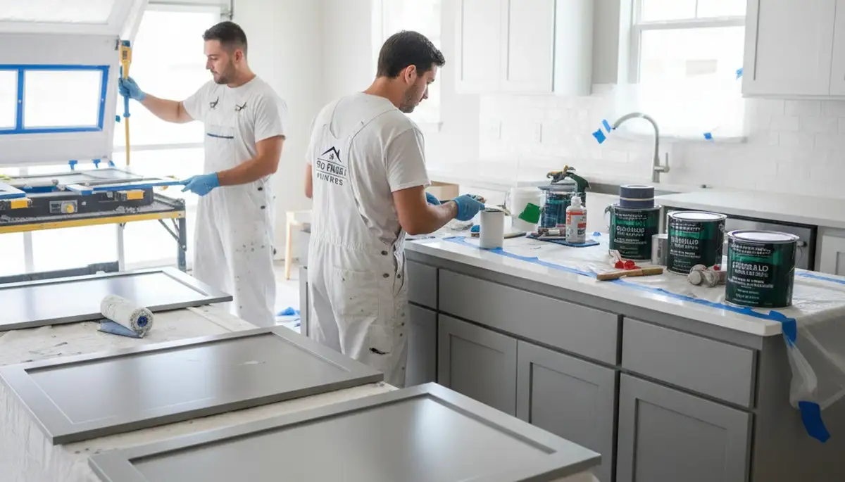 Cabinet painting in El Paso, TX for durable kitchen finishes by El Paso Paint Pros