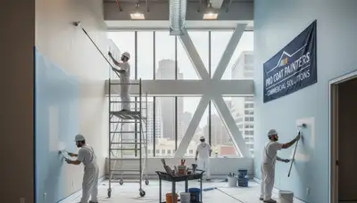 Commercial painting crew applying durable exterior coatings in El Paso, TX