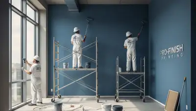 Commercial painting crew applying durable coatings to a building in El Paso, TX