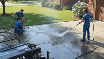 Concrete pressure cleaning for driveways and patios in El Paso, TX by El Paso Paint Pros