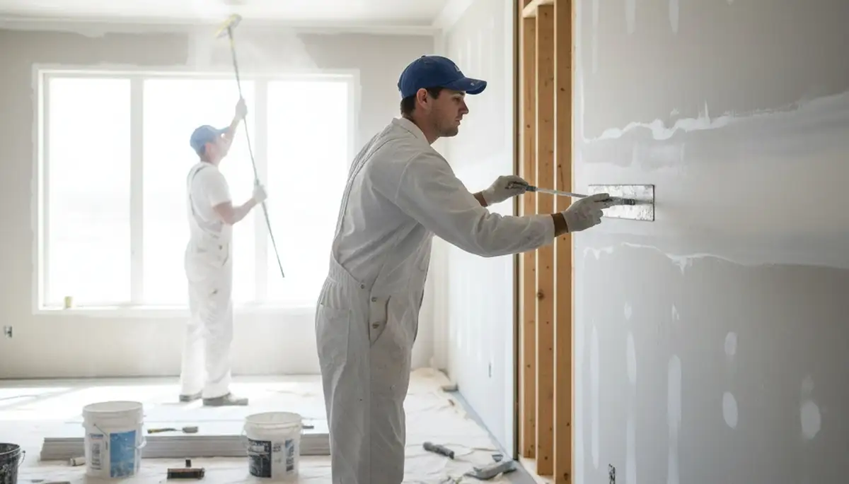 Drywall repair in El Paso, TX by El Paso Paint Pros fixing cracks and holes for smooth walls