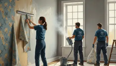 Wallpaper removal service in El Paso, TX for clean, ready-to-paint walls